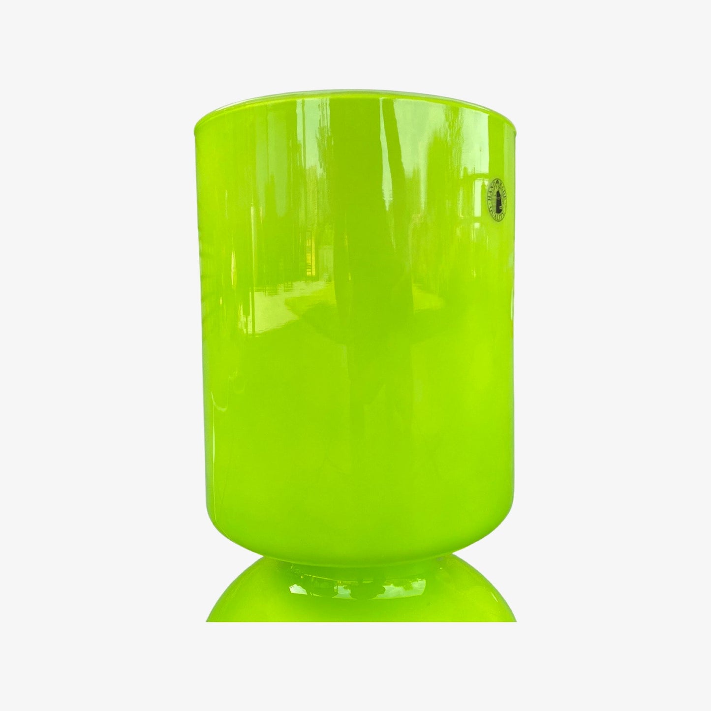 IKEA Classic LYKTA Table Lamp | Handmade Quality Lime Green Glass Table Light / Night Light / Desk Lamp | 1980s, 1990s Mid Century Modern