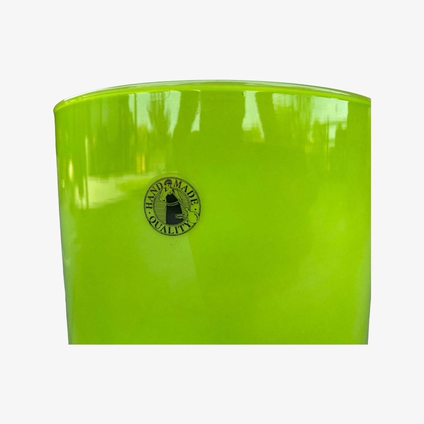 IKEA Classic LYKTA Table Lamp | Handmade Quality Lime Green Glass Table Light / Night Light / Desk Lamp | 1980s, 1990s Mid Century Modern