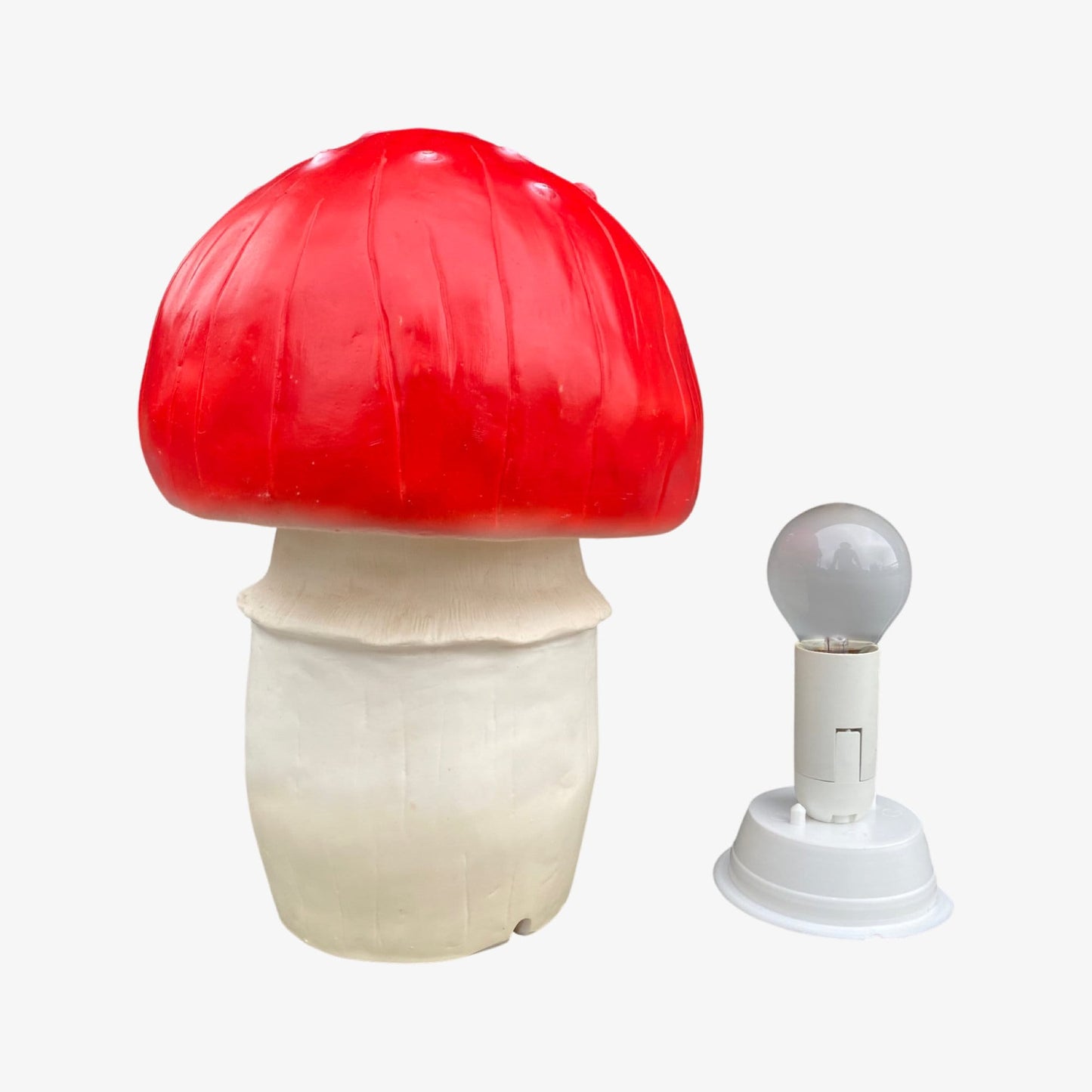 Red Mushroom Lamp Vintage | Round Mushroom Night Light | Heico Mushroom Lamp | Mushroom Pilzlampe Werbung | Retro Mushroom Table Lamp