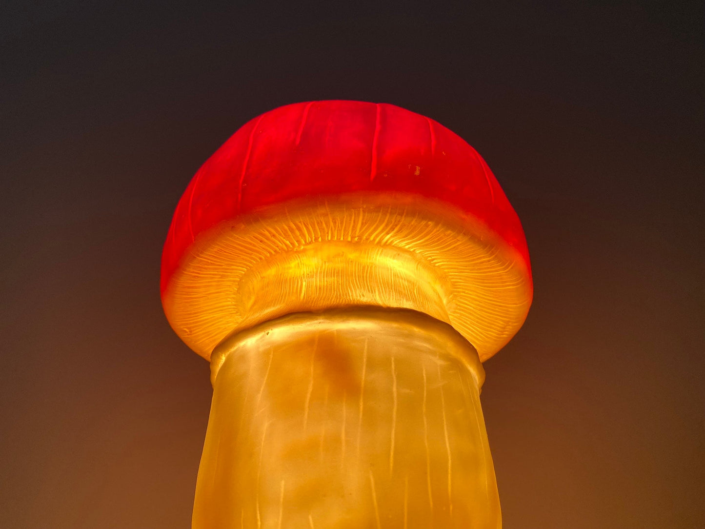 Red Mushroom Lamp Vintage | Round Mushroom Night Light | Heico Mushroom Lamp | Mushroom Pilzlampe Werbung | Retro Mushroom Table Lamp